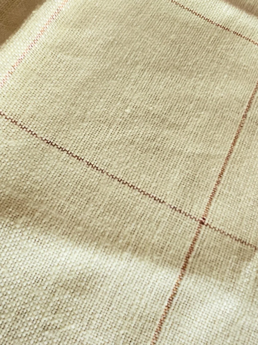 Vintage Linen Napkins Windowpane Design